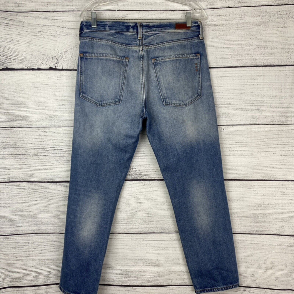MAISON Scotch Amsterdam Blauw Distressed Straight Jeans Size 28 - Picture 2 of 8